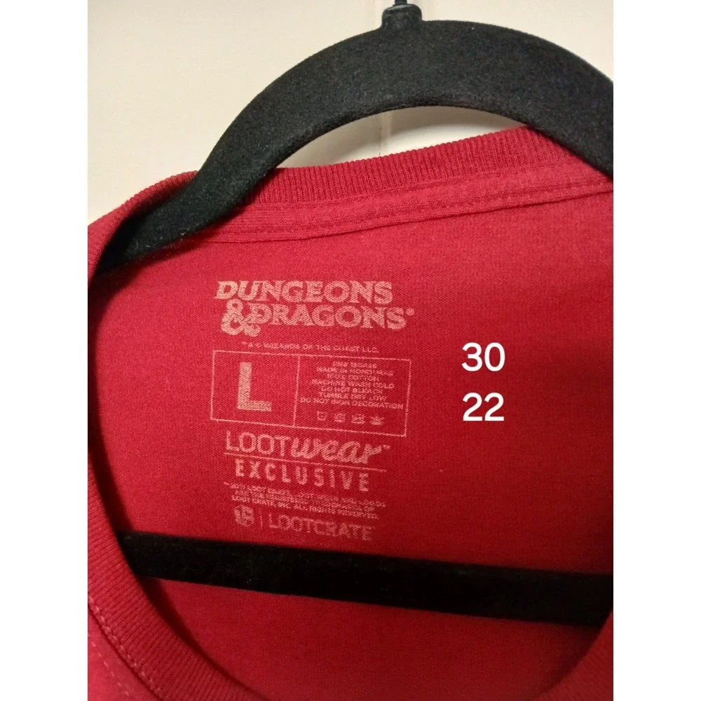 Dungeons & Dragons Lootwear 2018 Miniature Sprue Short Sleeve T Shirt Mens L Red